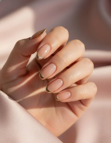 Gilded French Press-On Nails