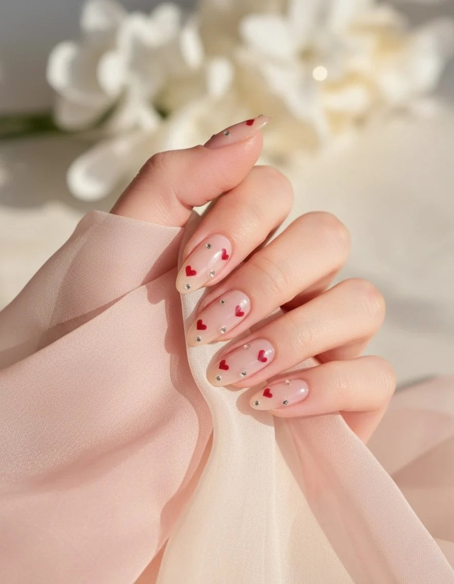 Ruby Heartlet Press-On Nails