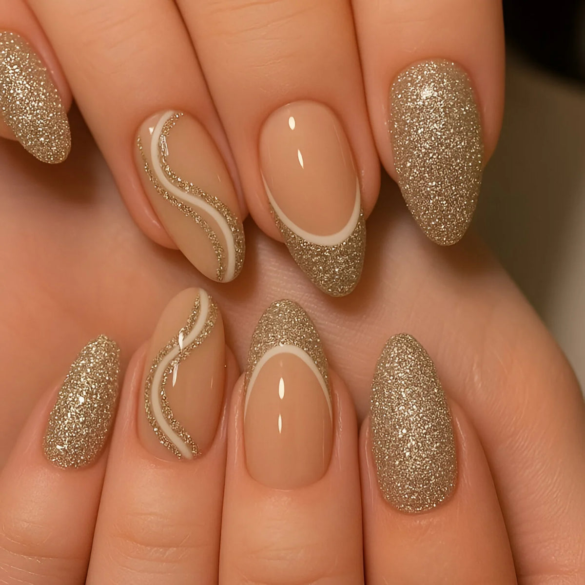 Gilded Wave Press-On Nails
