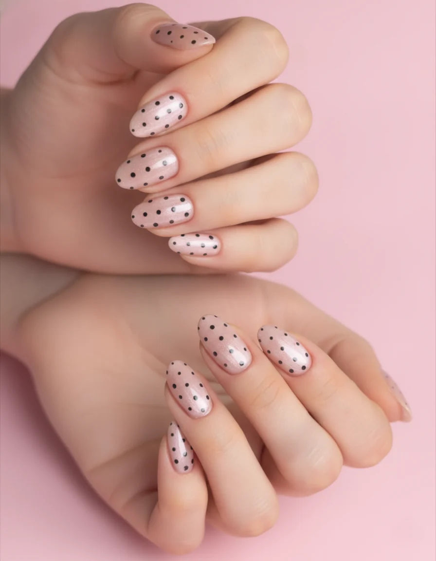 Polka Sparkle Press-On Nails