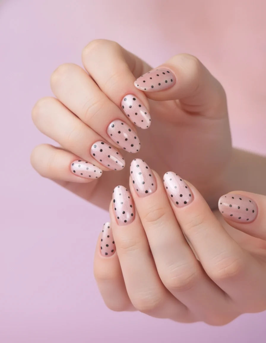 Polka Sparkle Press-On Nails