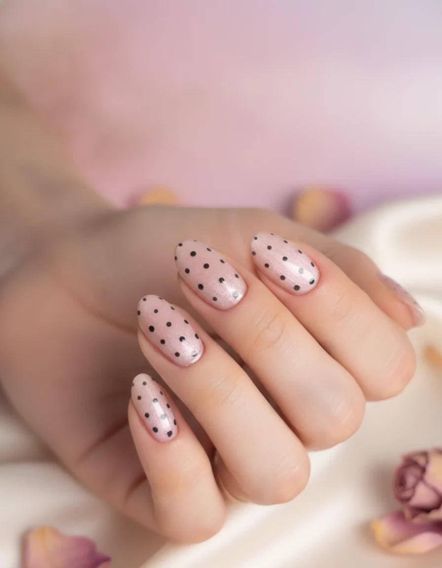 Polka Sparkle Press-On Nails