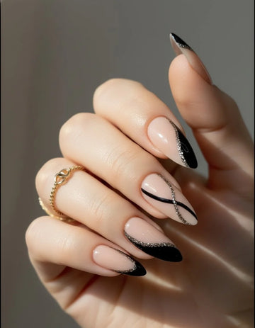 Midnight Swirl Press-On Nails