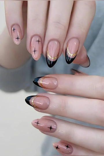 Starlight Noir Press-On Nails