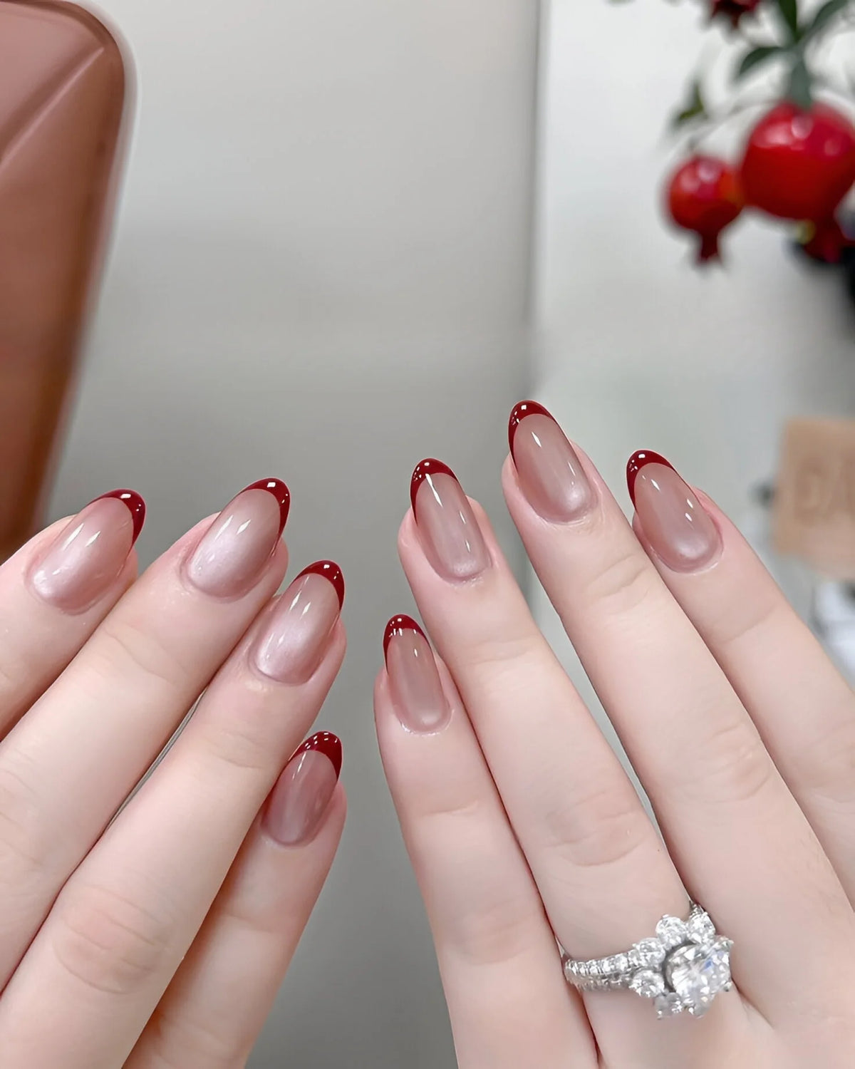 Crimson Velvet Press-On Nails