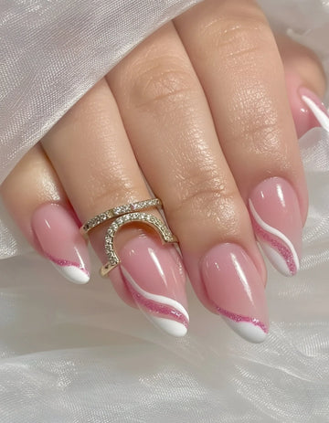 Rose Wave Press-On Nails
